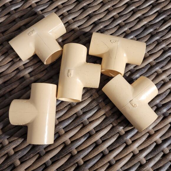 LOT OF 5 Nibco "Tee" 3/4" B137.6 CPVC 4120 D-2846 D3 Plastic PVC Greenhouse - Picture 2 of 7